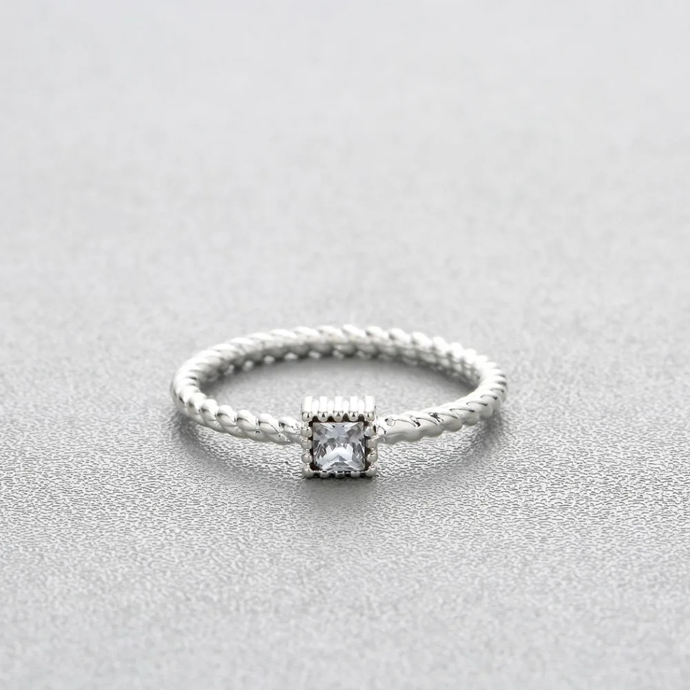 QIMING/серебряное простое минималистское кольцо для женщин и девочек подарок