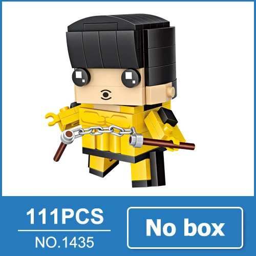 Bruce Lee no box LOZ Симпсоны фигурка аниме модель Миниатюрные фигурки блоки игрушки мультфильм Фильмы подарок для девочек женщин друзей - Цвет: Bruce Lee no box