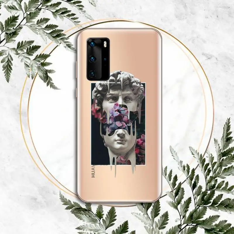 

Great Art Aesthetic David Mona Lisa Phone Case Transparent for huawei honor P 40 30 20 lite Pro 10 i 8 9 x p smart 2019
