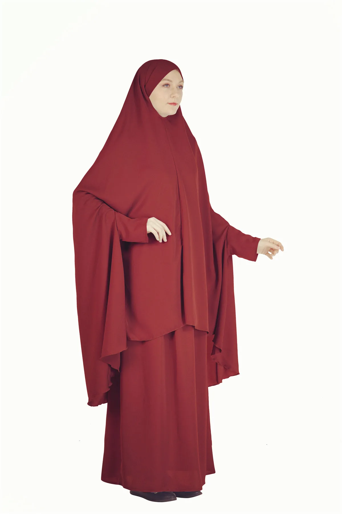 

Eid Muslim Women Prayer Garment DHijab Dress Set Turkey Abaya Long Khimar Skirt Jilbab Full Cover Ramadan Gown Islamic Niqab