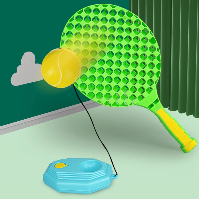 

New Sale Rebound Training Ball 3-In-1 Kids Tennis Trainer Kit Rebound Training Entertainment Coaching Racket Ball for Tennis Set