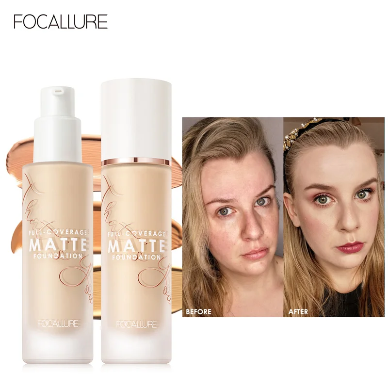 

FOCALLURE Foundation Base Cream Cosmetics For Face Concealer Coverage Women Waterproof Facial Professional Makeup Primer