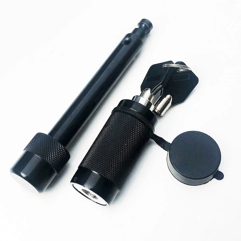 

Extra Long Heavy Duty Trailer Hitch Locking Pin Set 5/8 Inch Receiver Hitch Lock with Anti-Rattle, Rubber Cap , Keys