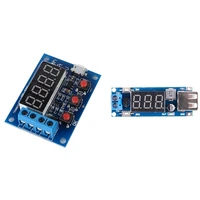 fashionblue battery capacity meter discharge tester with step down led voltmeter usb buck voltage converter module