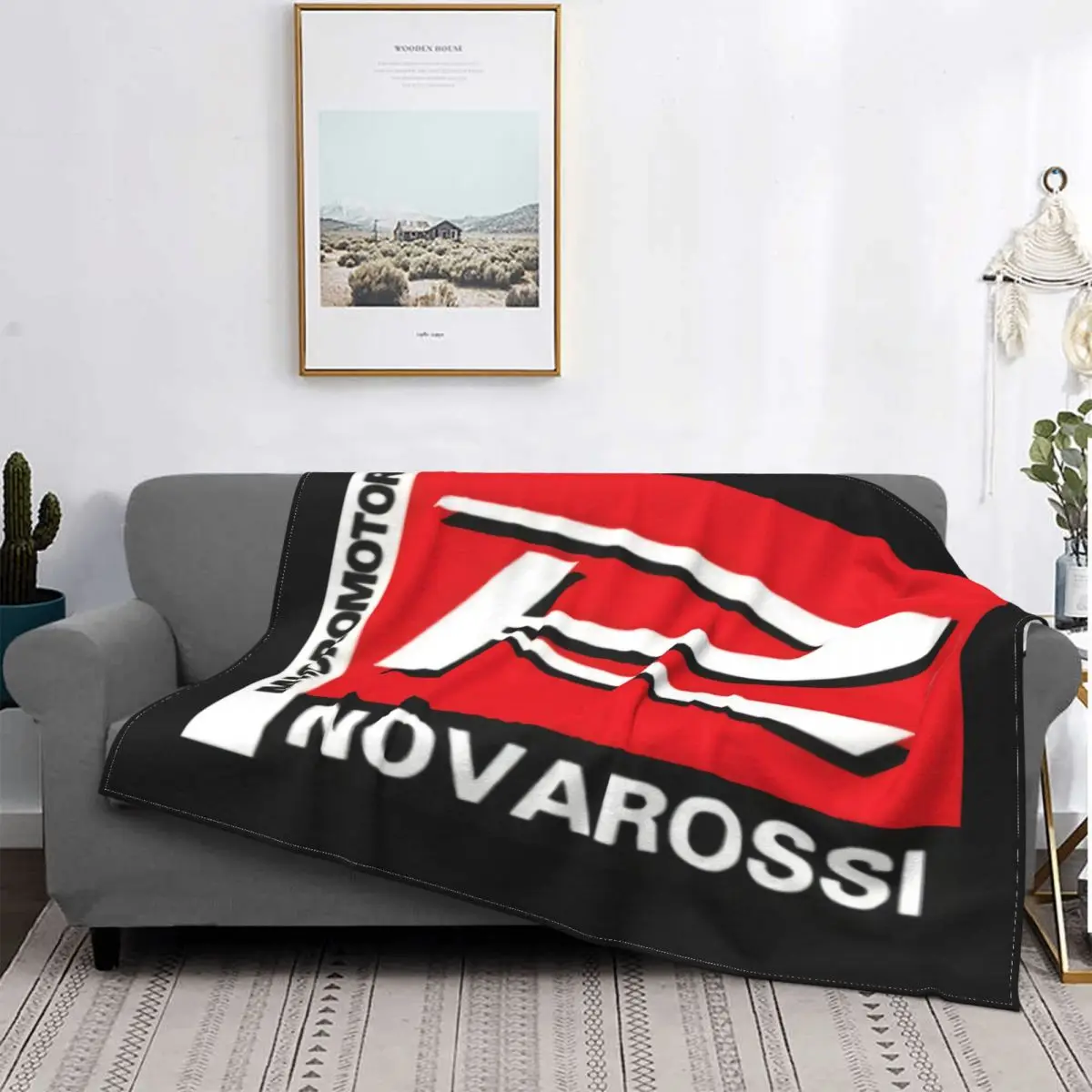

Novarossi-colcha con Logo de Rc, manta a cuadros de muselina para cama, Picnic