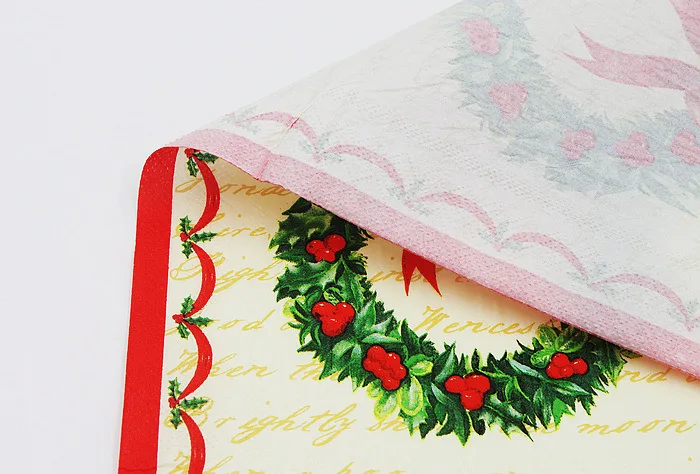 (5 упаковок = 100 штук) Высококачественная мягкая печать на крестины цветы венок