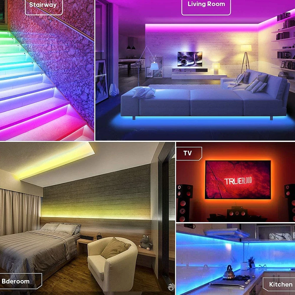 

40key Music Dynamic Led Strip Light Ribbon Remote Control RGB 5050 SMD5050 Flexible Tape LED Lights Party Backlight Decoration