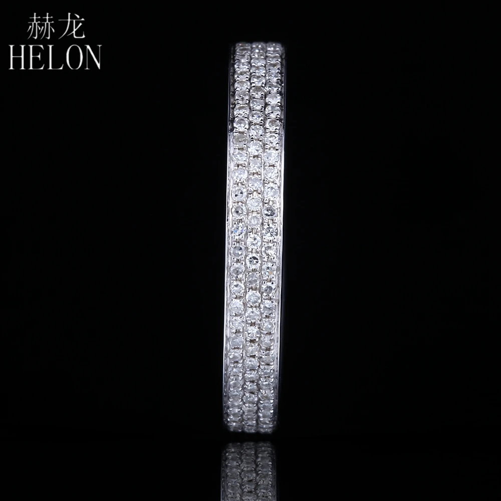 HELON однотонное 14 к белое золото 0.45ct подлинные натуральные бриллианты Половина