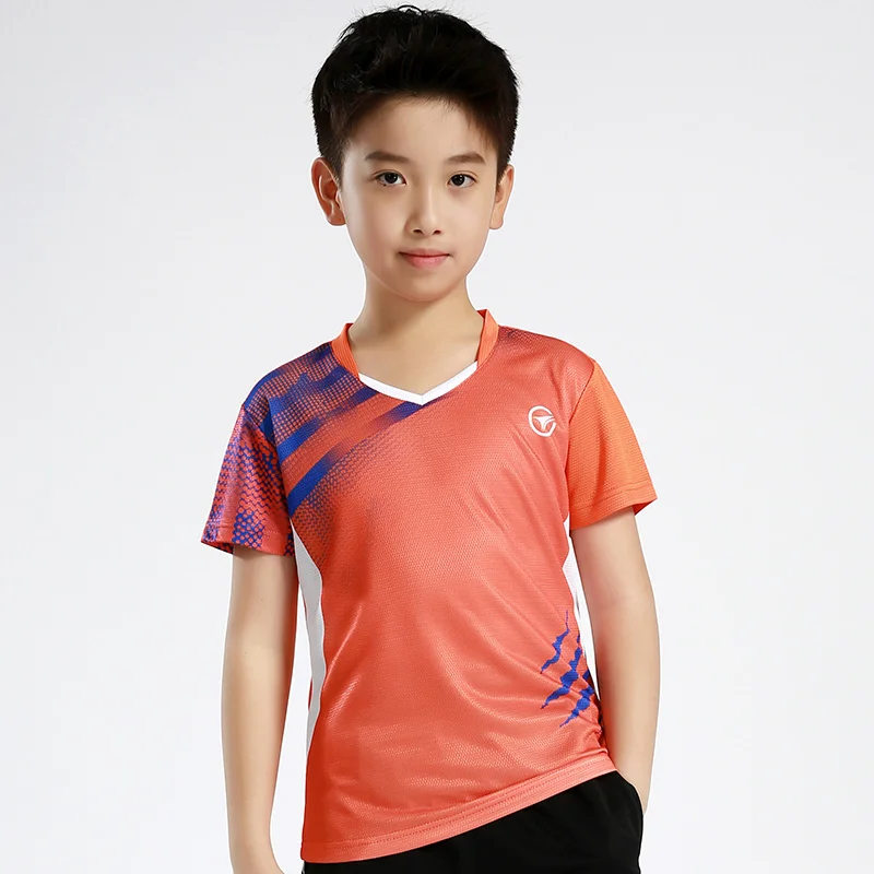 Child 1 shirt B121 Новая детская спортивная футболка, рубашка для бадминтона для детей, рубашка для настольного тенниса для мальчиков, теннисные майки для мальчиков, футболки для бега для девочек - Цвет: Child 1 shirt B121