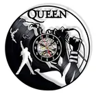 Виниловые настенные часы Queen Music рок-группы, настенные часы с музыкальной тематикой, на батарейках, современный дизайн, украшение для дома, подарки на день рождения