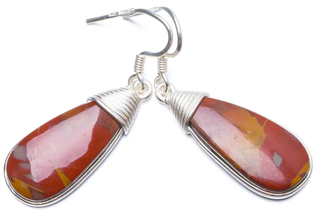 Натуральная королевская императорская яшма уникальные серьги из стерлингового