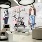 Персональный магазин одежды промышленный Декор Настенные обои 3D Париж модная женская одежда цементная настенная бумага