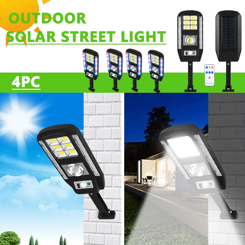 

LED Solar Street Lights Outdoor Solar Lamp IP65 Waterproof Motion Sensor Security Lighting Home Outdoor Courtyard Sensor Street