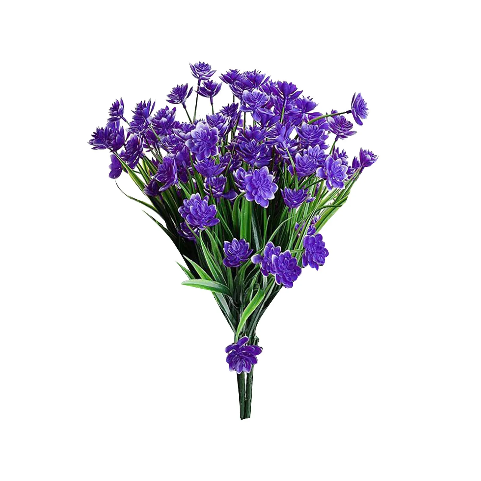 

2pcs Artificial Flowers Fake Outdoor Uv Resistant Plants Faux Plastic-greenery Household Ornament Decoration Accessory