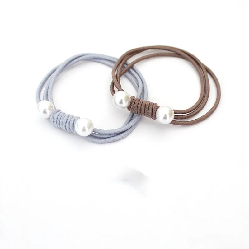

2021 Fashion Pearl Elastic Hair Bands Rope Tie Multilayer Hair Ring Ponytail Holder Rubber Band for Women Girls Hair Accessories