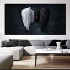 Картина черно-белая с изображением крыльев Ангела и раненой крови Люцифера, аниме, плакаты и принты, настенная живопись на холсте, украшение для комнаты