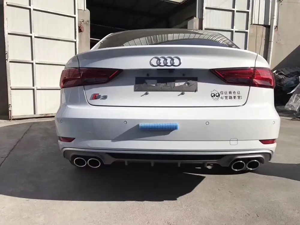Задний спойлер для Audi A3 S3 2017-2019 RS3 ABS задний бампер диффузор защитные бамперы |