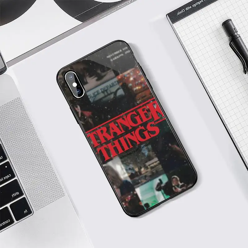 

stranger things Phone Case Tempered glass For iphone 5C 6 6S 7 8 plus X XS XR 11 PRO MAX