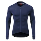 Мужская велосипедная майка Santic, с длинным рукавом, светоотражающая, для езды на горном велосипеде