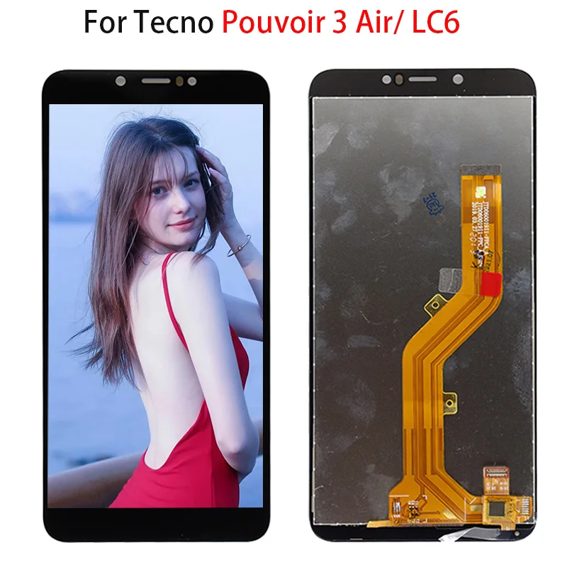 Новый ЖК-дисплей 6 0 дюйма для Tecno power 3 Air/LC6 сенсорный стеклянный экран дигитайзер
