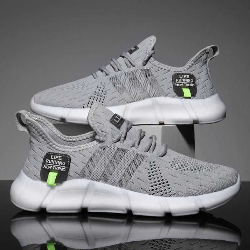 

Men Shoes 2021 Comfortable Trend Lightweight Walking Shoes Men Sneakers Casual Breathable Stripe Zapatillas Deportivas Hombre