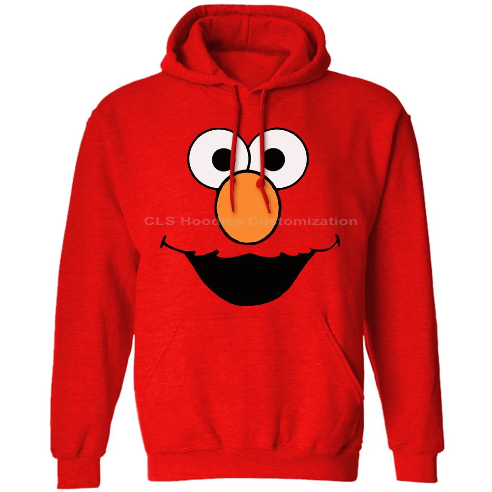 Официальная Улица Сезам Элмо мужские унисекс (женские) зимние толстовки кофты с
