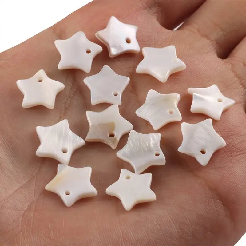 

Natural Sea Shells White Five-Pointed Star Coquillage Decoration For Jewelry Making Diy Crafts Beach Decor 12*12*2 mm 30 pcs
