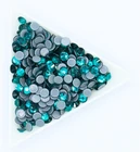 Все размеры зеленый циркон DMC железо на СтразыПлоская задняя поверхность дизайн ногтей Горячая фиксация Кристалл Стразы искусственная ткань одежда