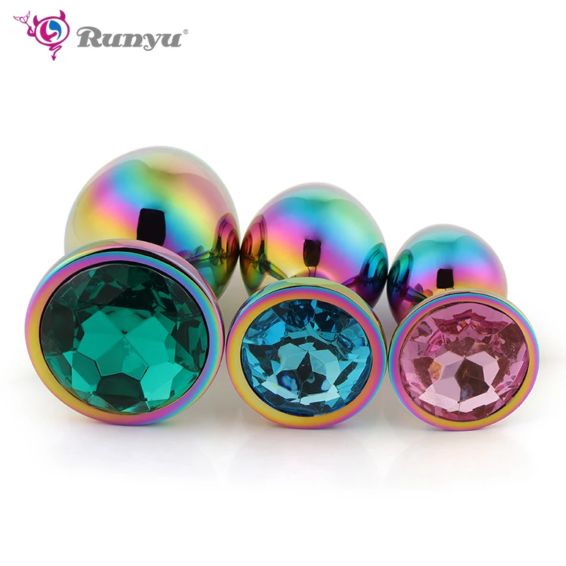 Новинка набор анальных пробок Радужная гладкая поверхность Анальная пробка для