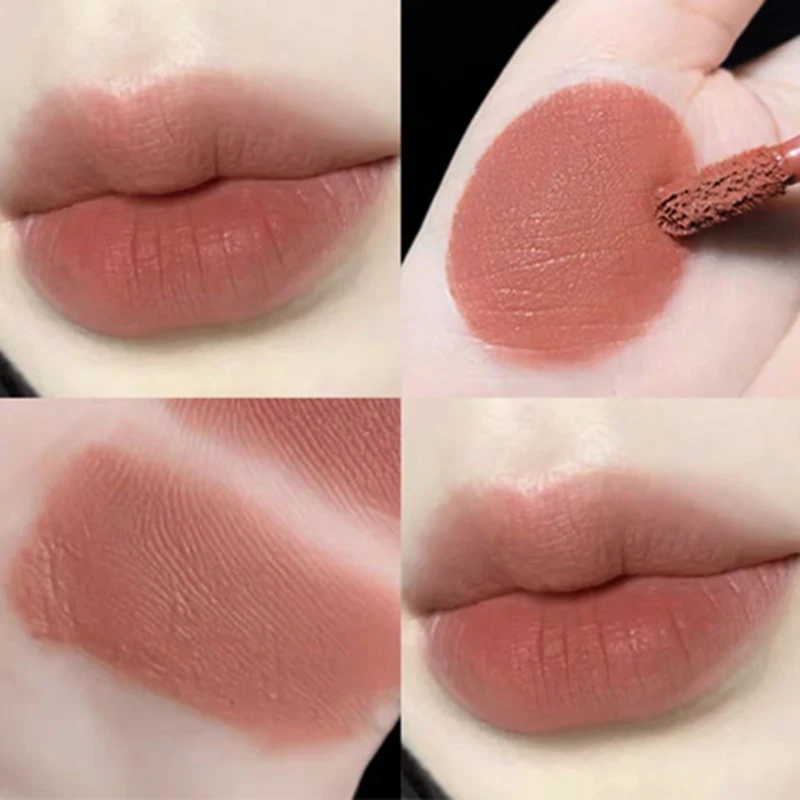 

Long-lasting Moisturizing Lip Blam Mousse Premium Lip Glaze Matte Student Cute Cookie Milk Tea Color Non-stick Lip Stick 1pc
