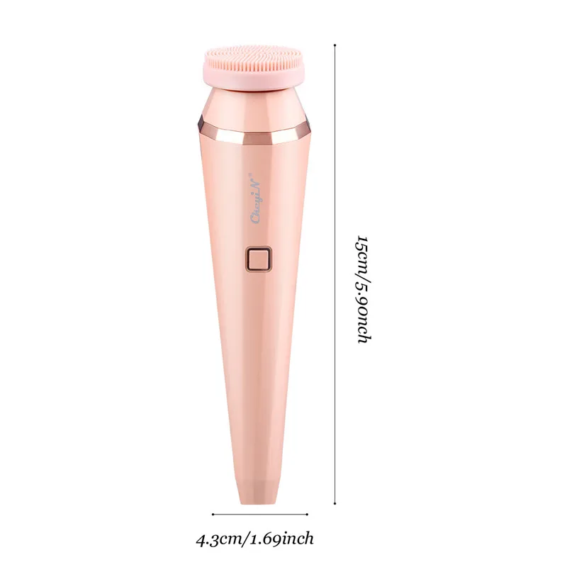 

CkeyiN 4 in 1 Electric Face Cleansing Brush Silicone Waterproof Skin Pore Cleanser Wrinkle Removal Face Roller Lifting Massager