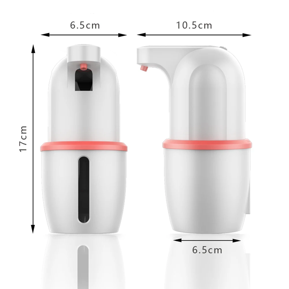 

Rechargeable Electric Automatic Foam Soap Dispenser Touchless Foaming Soap Desktop or Wall-mounted with Sticker with IR Sensor