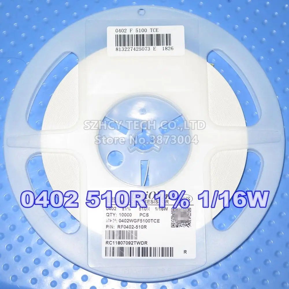 

10000 ШТ 0402 510R 1% 1/16 Вт RF0402-510R Новый и оригинальный