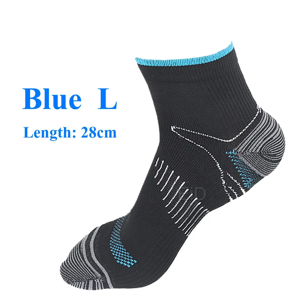 Blue L 28cm Венозные спортивные носочки для ног Компрессионные носки для подошвенного фасцита каблуки Шпоры арки боли удобные носки для лодыжки Insoes вставки - Цвет: Blue L 28cm