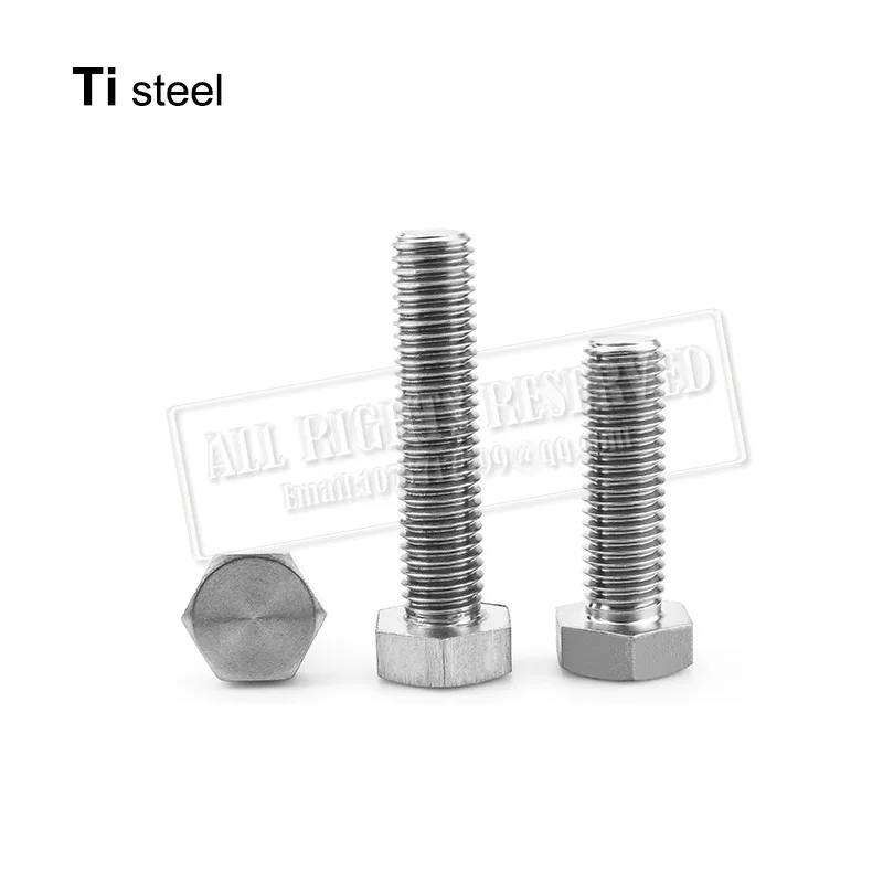 

M10 bolt titanium hex bolt 20mmti bolts titanium screw rod titanium steel