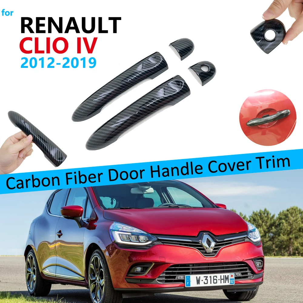 Для Renault Clio IV MK4 2012 2013 2014 2015 2016 2017 2018 2019 автомобильные аксессуары черный комплект из