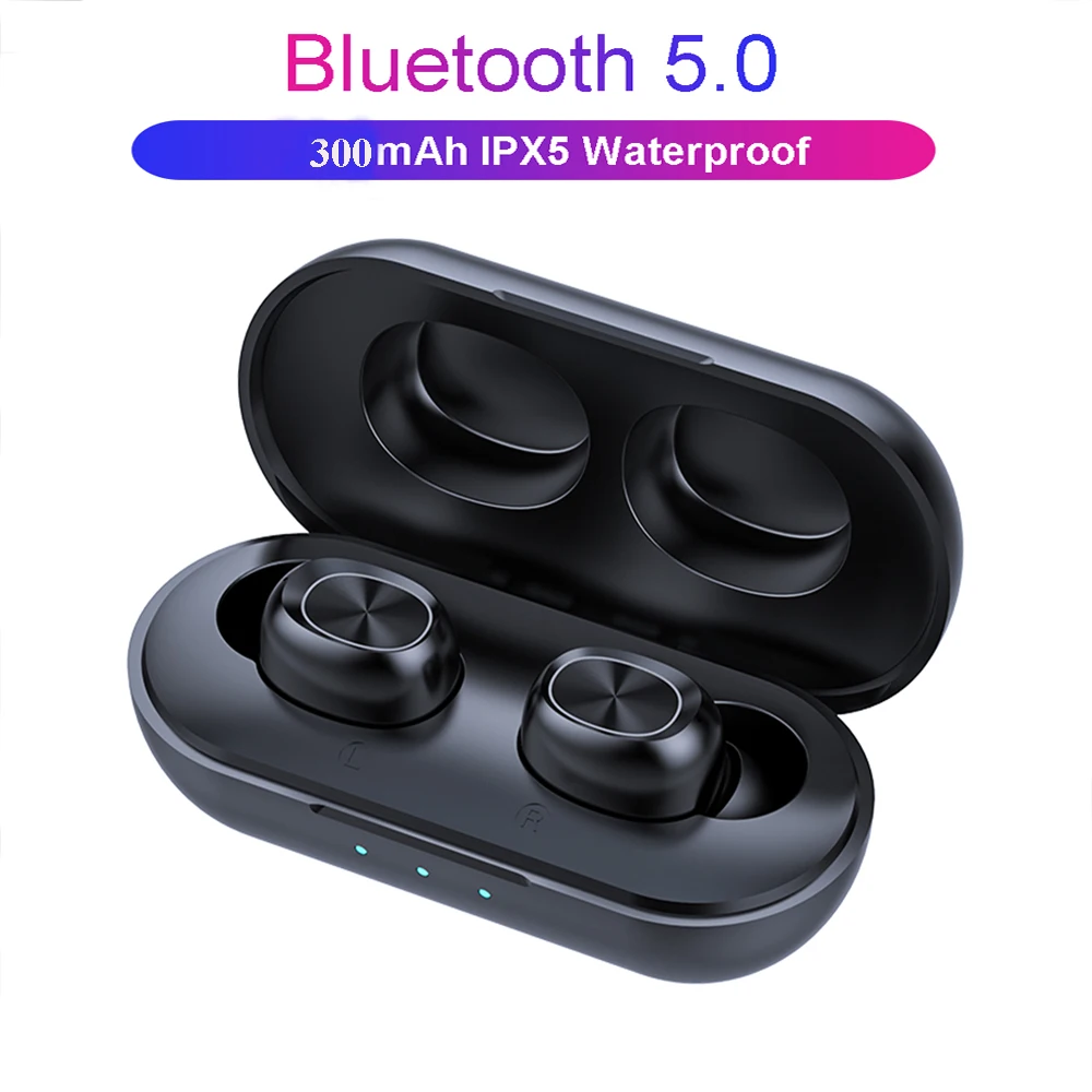 B5 беспроводные Bluetooth наушники 5,0 сенсорное управление TWS Bluetooth наушники водонепроницаемые 9D стерео Музыкальная гарнитура 300 мАч Внешний аккумулятор