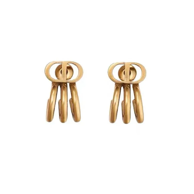 

2021 New Popular Earring Letter Earrings Cat Claw Studs Simple Retro High-quality Korean Fashion Earrings for Women