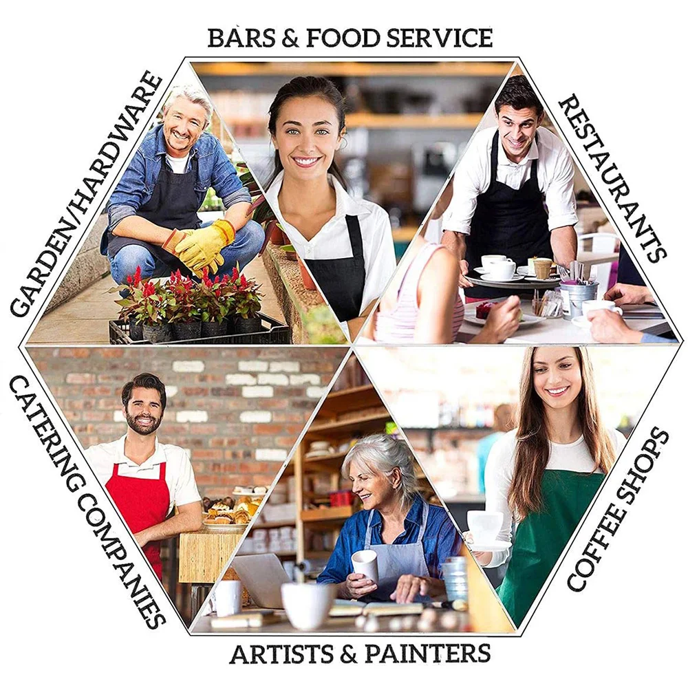 

Cooking kitchen baking gardening haircut cute apron funny bib apron woman man chef colorful butterflies and flowers