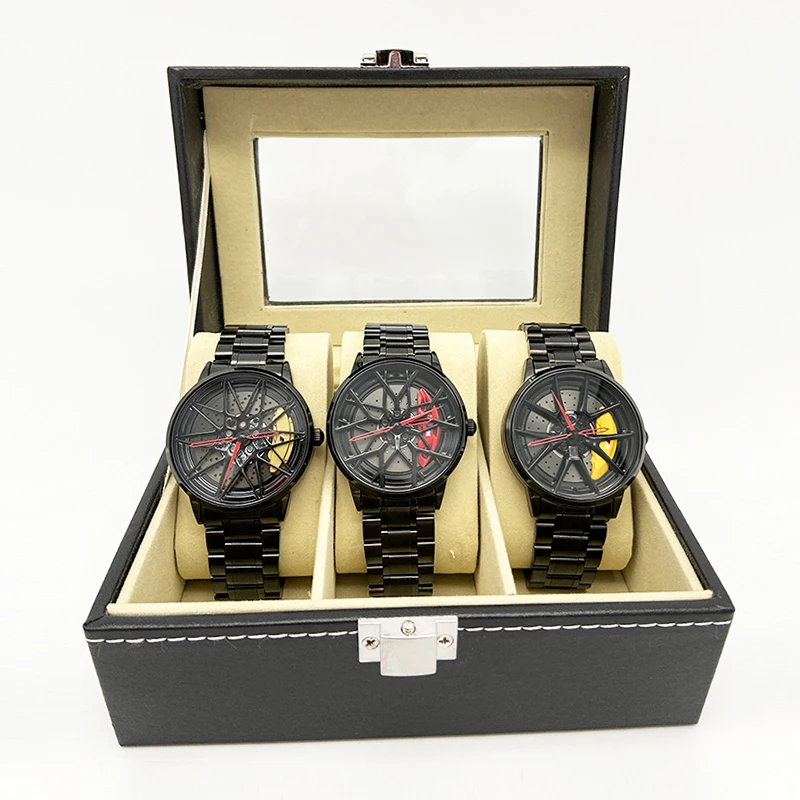 

Часы наручные мужские с хронографом, золотистые, большие, 2019