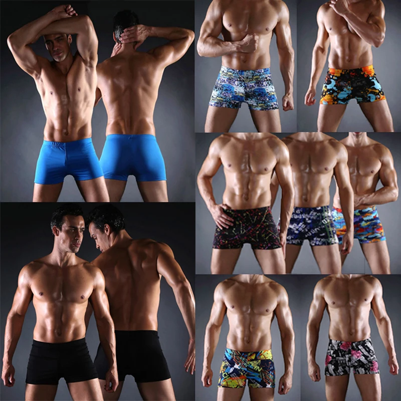 

Hot Sales Vintage Allover - Print Elastic Band Waist Drawstring Sexy Swim Trunk 2020 Big Men Plus Size XXX men's Swimwear