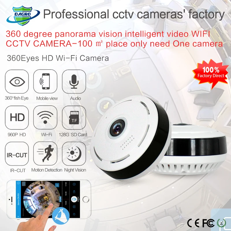 

360 Degree Camera Home Security IP Camera 960P Smart Panorama IPC P2P Wireless Fisheye Lens CCTV Wifi Camera Baby Monitor