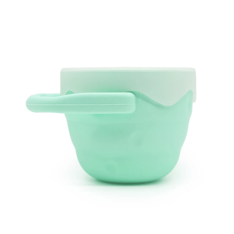 

Solid Color Baby Snack Cup Toddler Portable Food Storage Box BPA Free Silicone Snacker Bowl Container with Lid