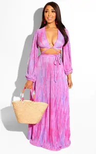 Adogirl, модный принт, Женский комплект из двух предметов, платье