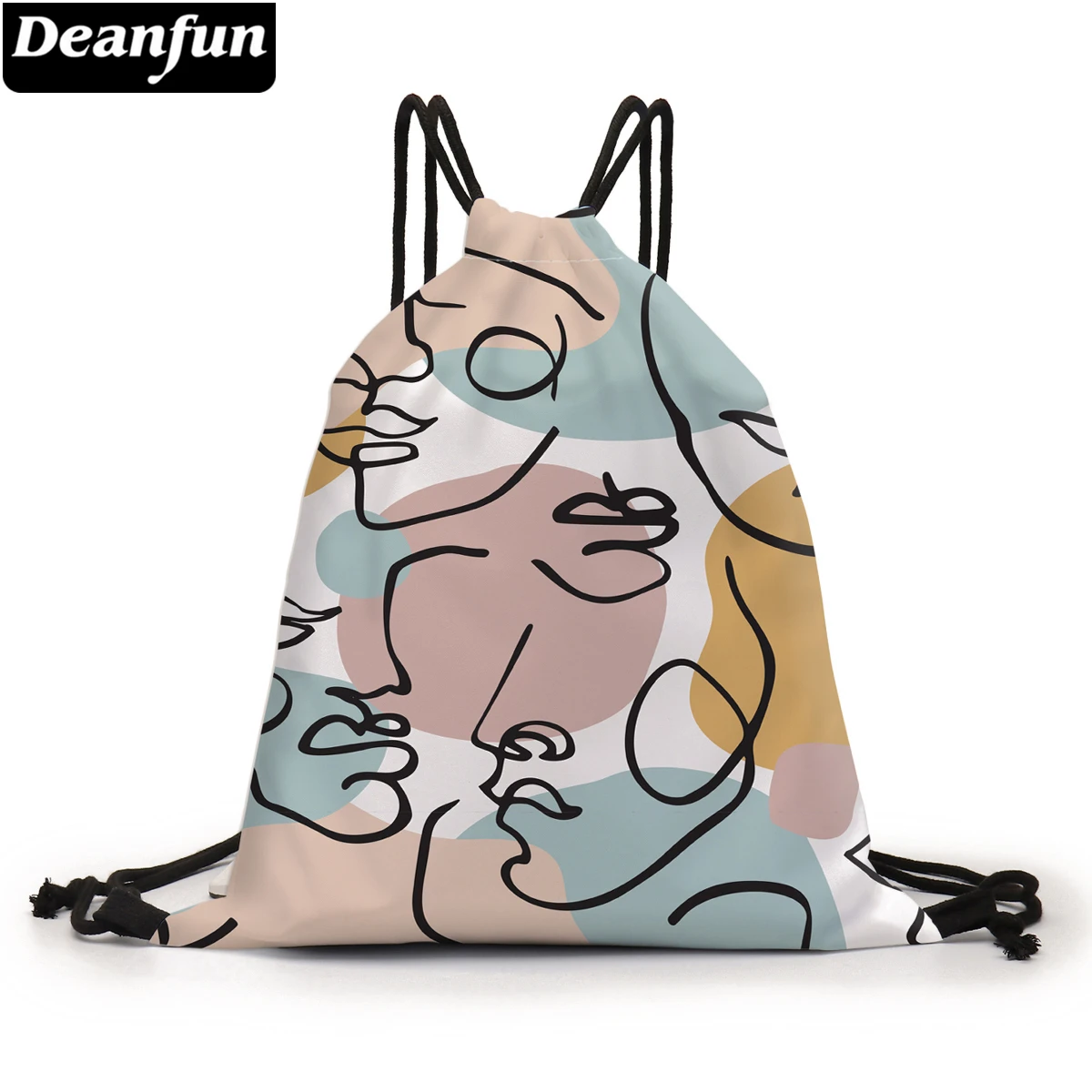 

Deanfun Drawstring Bag Art Line 3D Printed Pouch Bags Drawstring Christmas Gift Backpack For Women D60444