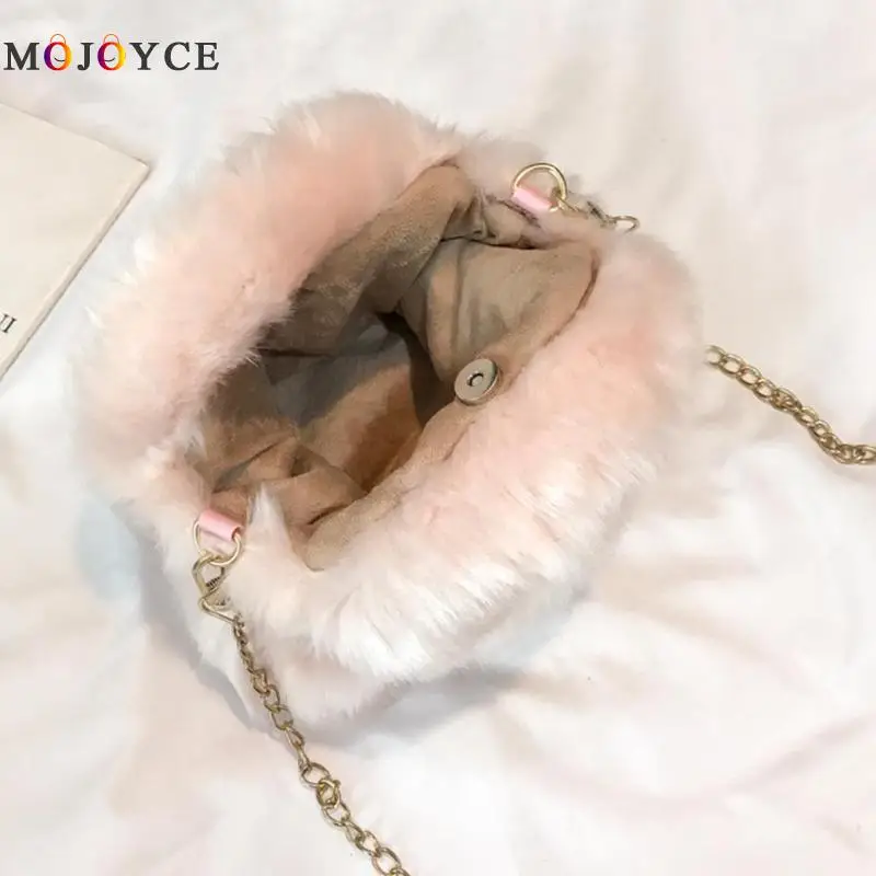 Модная мягкая плюшевая сумка на плечо сумки с верхней ручкой осенне зимняя