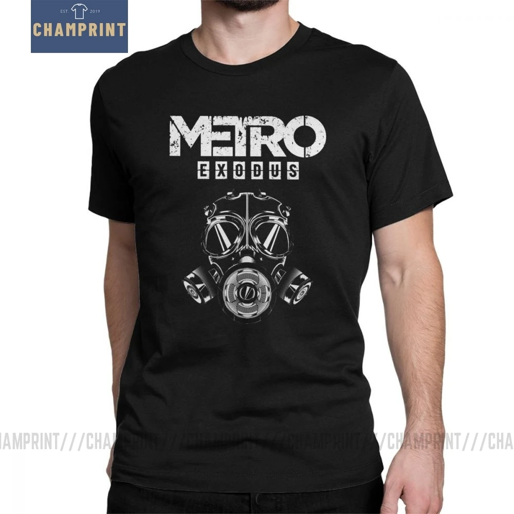 Мужская футболка Metro Exodus, футболки, противогаз, токсичные игры, игры Artyom Haunter, футболки с короткими рукавами, круглый вырез, одежда из чистого хлопка