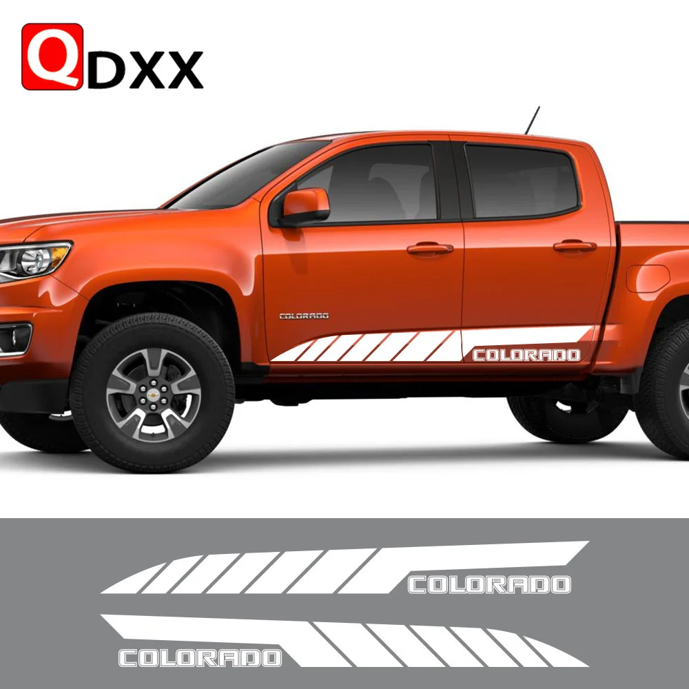 

Pickup Stickers Car Door Side Stripes Decals For Chevy Chevrolet Colorado Truck Body Vinyl Custom Decor Cover Auto Accessories