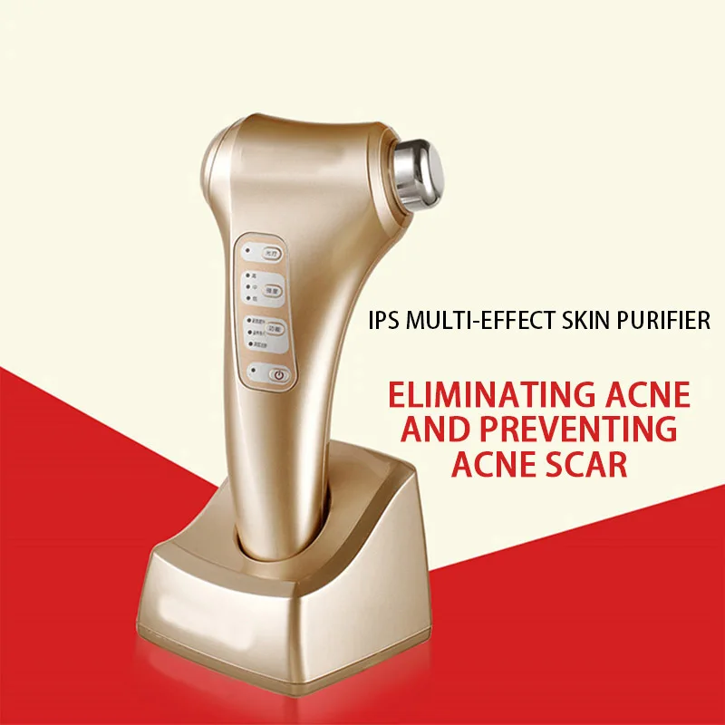 Ultrasound Galvanic Ion Skin Pores Cleaning Massager 7 LED Photon LCD Sreen Display Anti-wrinkle Facial Care Beauty Devices | Красота и