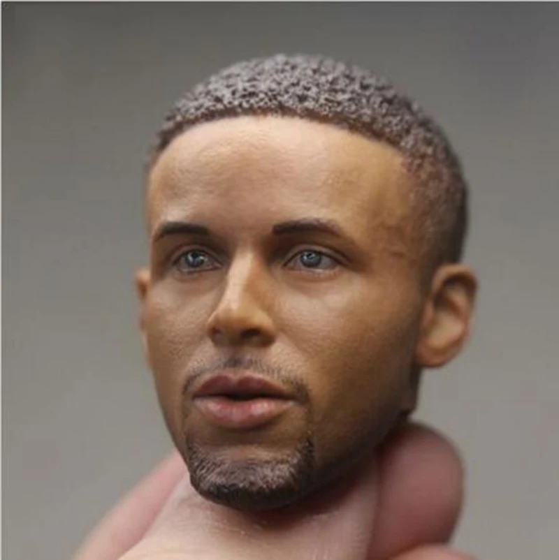 

1/6 Scale Male Head Basketball Star Head Sculpt Model Close Mouth Head Sculpt 2.0 Version For 12 Inches Man Body